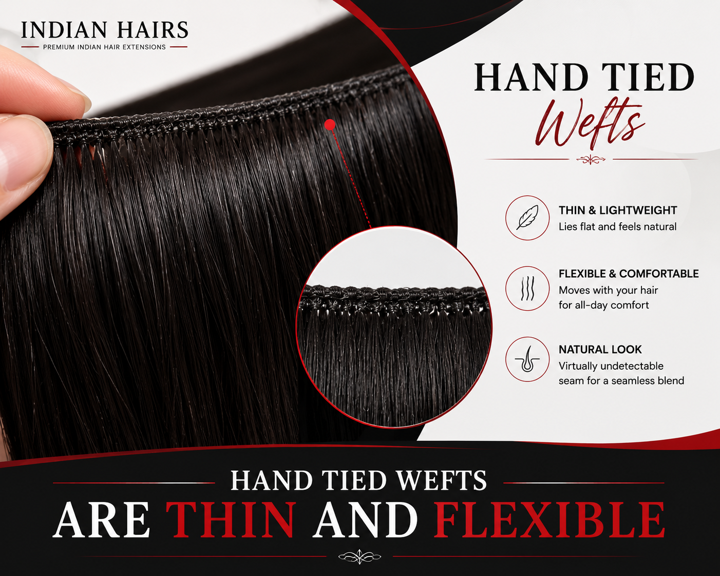 hand weft - indian hairs