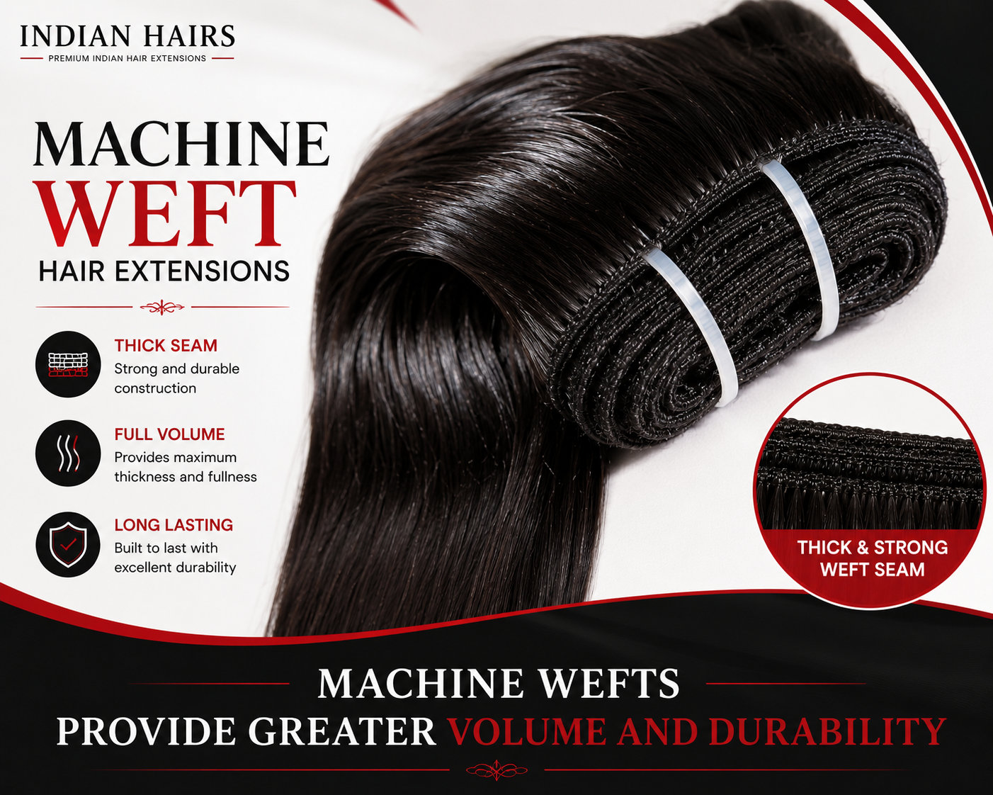 machine weft - indian hairs